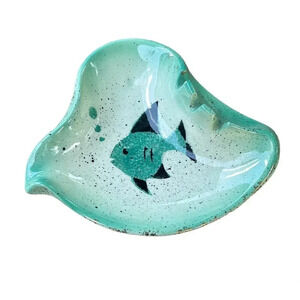 Vintage Stagg’s of California Pottery Mid Century Abstract Fish Ashtray